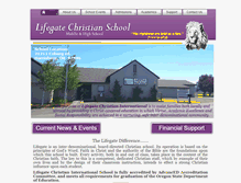 Tablet Screenshot of lifegatechristian.org